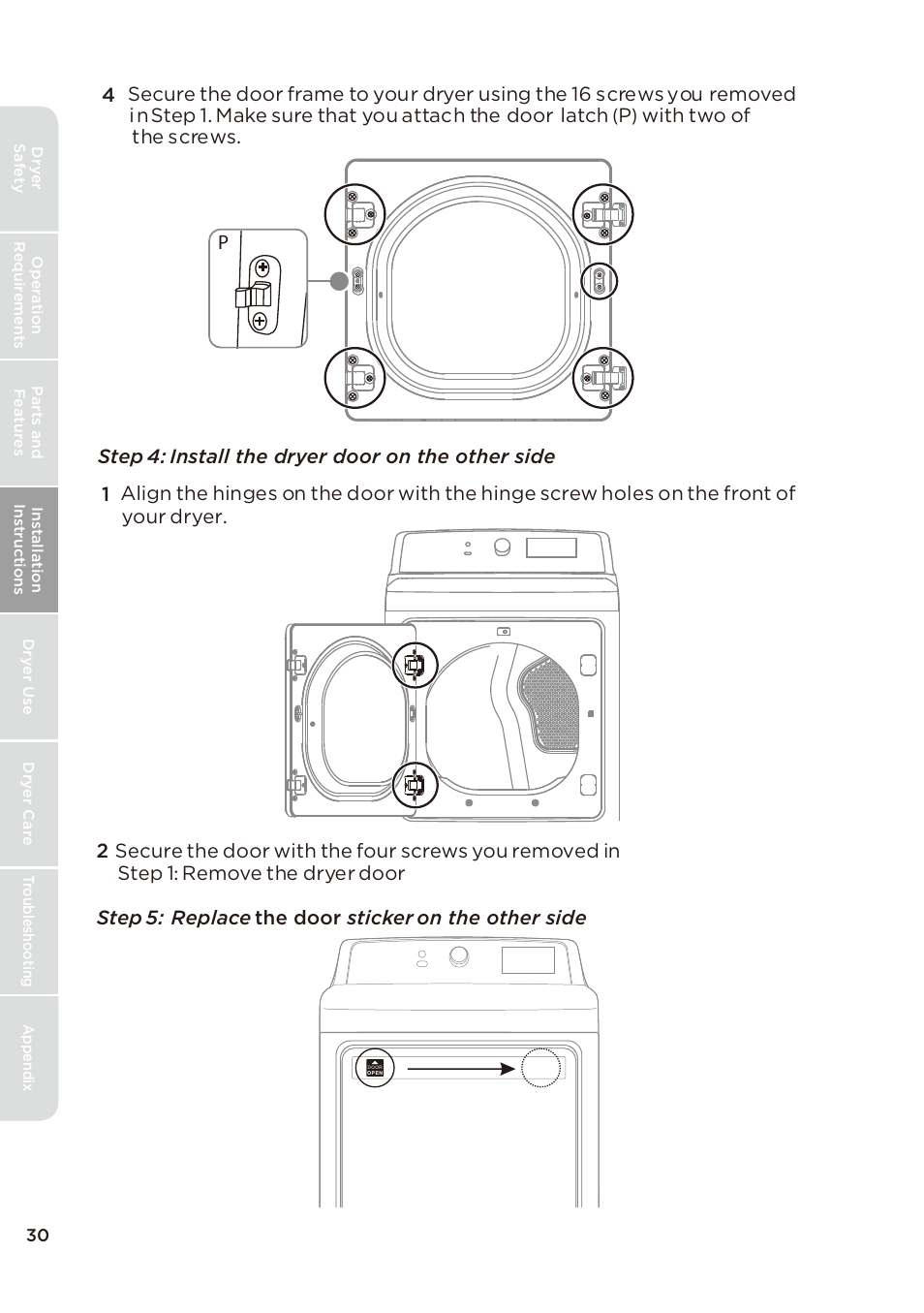 页 30 | MIDEA Dryer MLE45N1BWW User Manual | Page 30 / 102