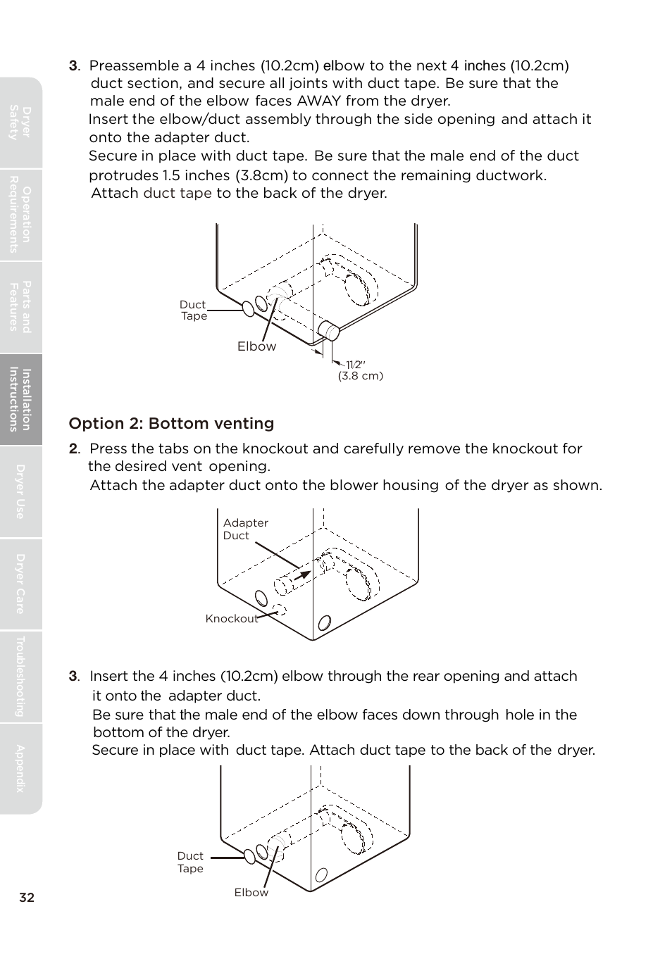 页 32 | MIDEA Dryer MLE45N1BWW User Manual | Page 32 / 102