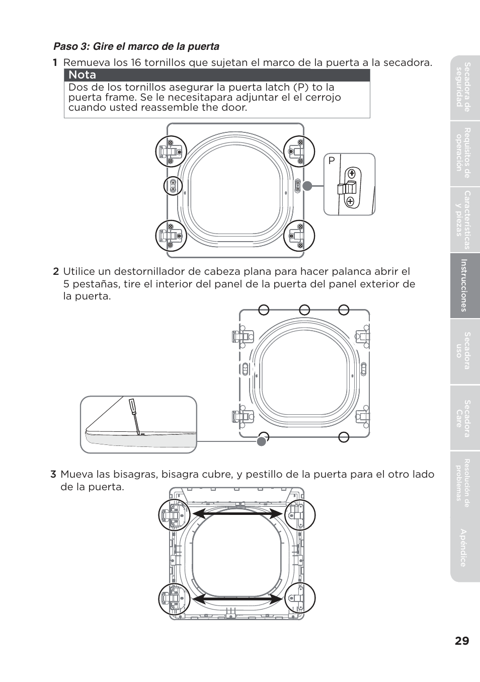 Nota | MIDEA Dryer MLE45N1BWW User Manual | Page 79 / 102