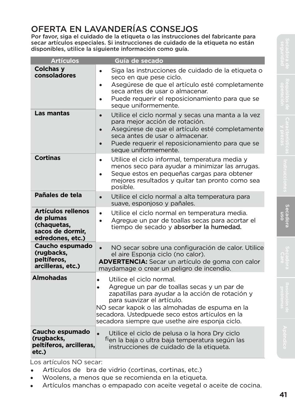 Oferta en lavander í as consejos | MIDEA Dryer MLE45N1BWW User Manual | Page 91 / 102