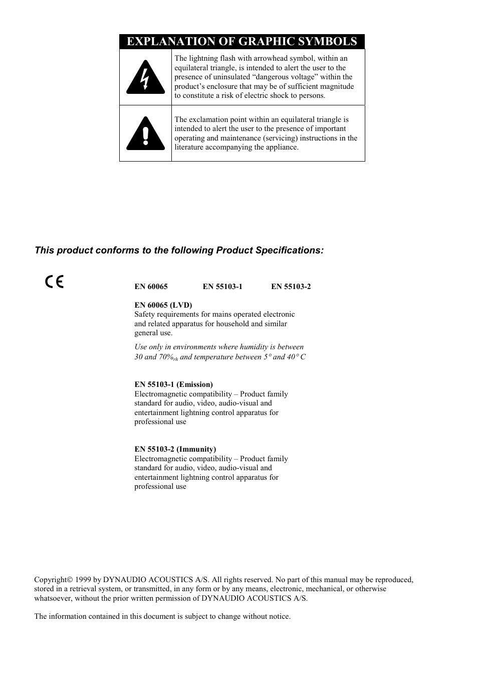 Explanation of graphic symbols | Dynaudio BX30 User Manual | Page 2 / 15