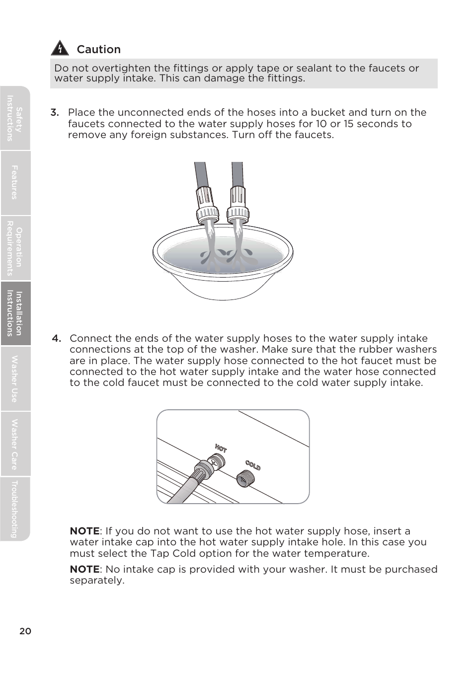 Caution | MIDEA Top Load Impeller User Manual | Page 20 / 96