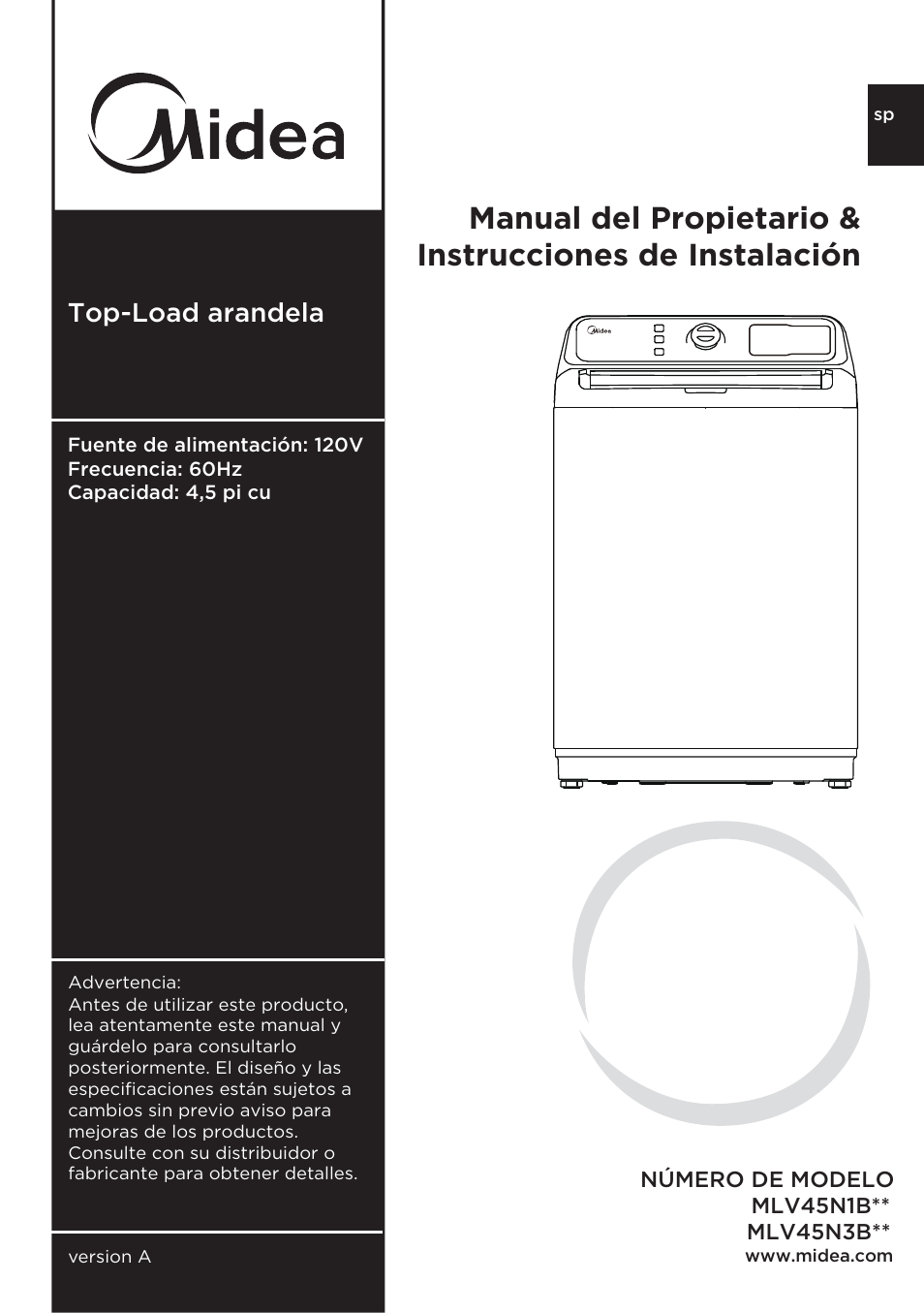 Top-load arandela | MIDEA Top Load Impeller User Manual | Page 47 / 96