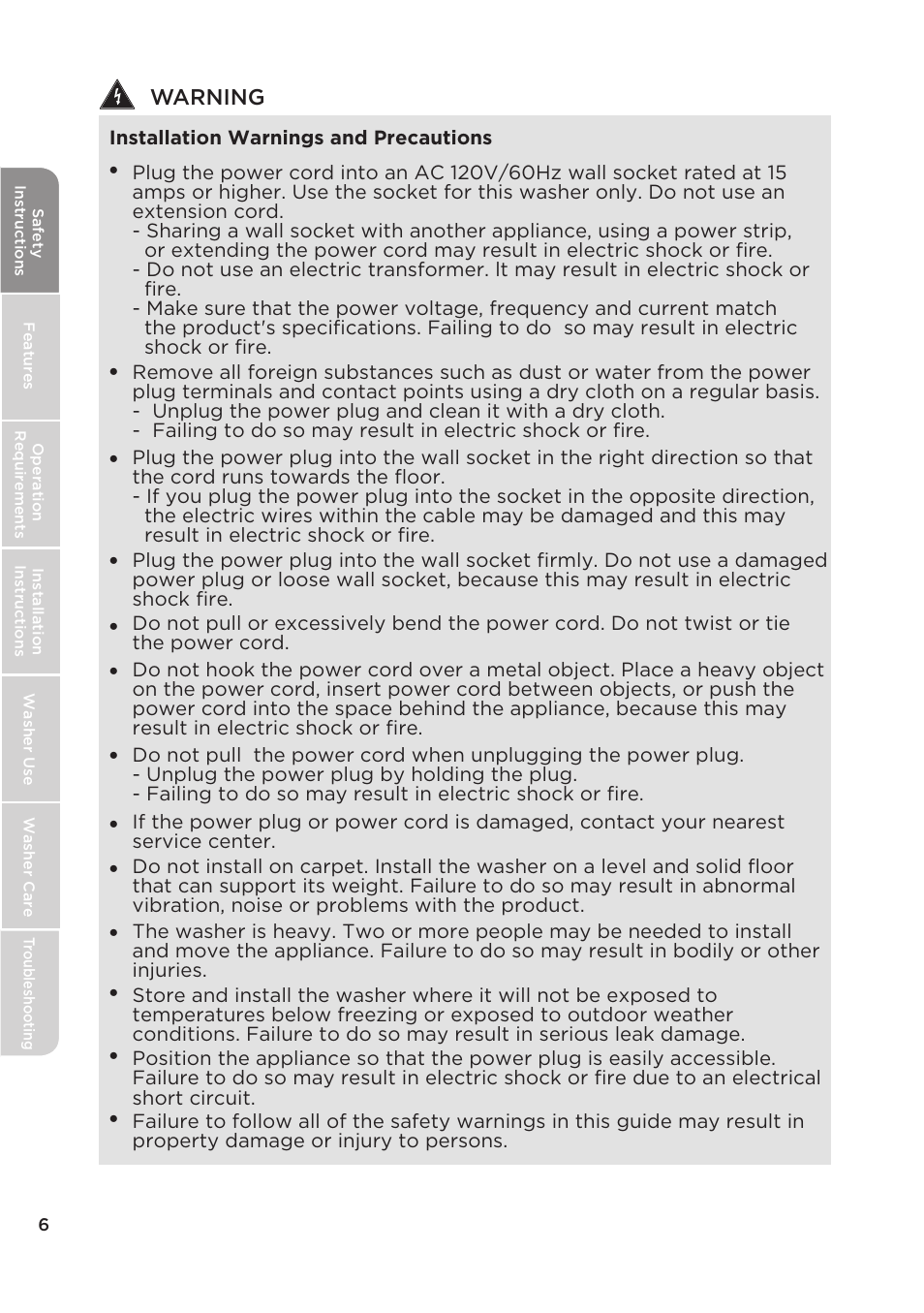 MIDEA Top Load Impeller User Manual | Page 6 / 96