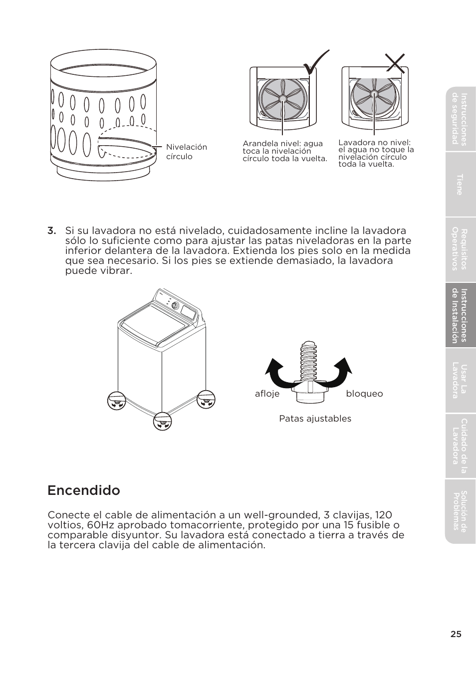 Encendido | MIDEA Top Load Impeller User Manual | Page 71 / 96