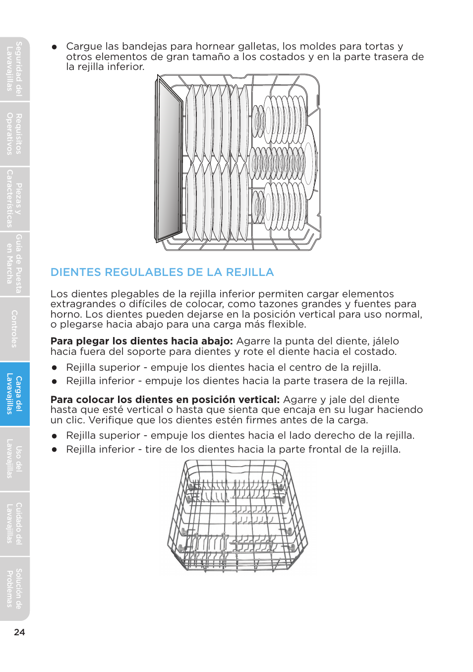 Dientes regulables de la rejilla | MIDEA MDT24H3AST User Manual | Page 114 / 136