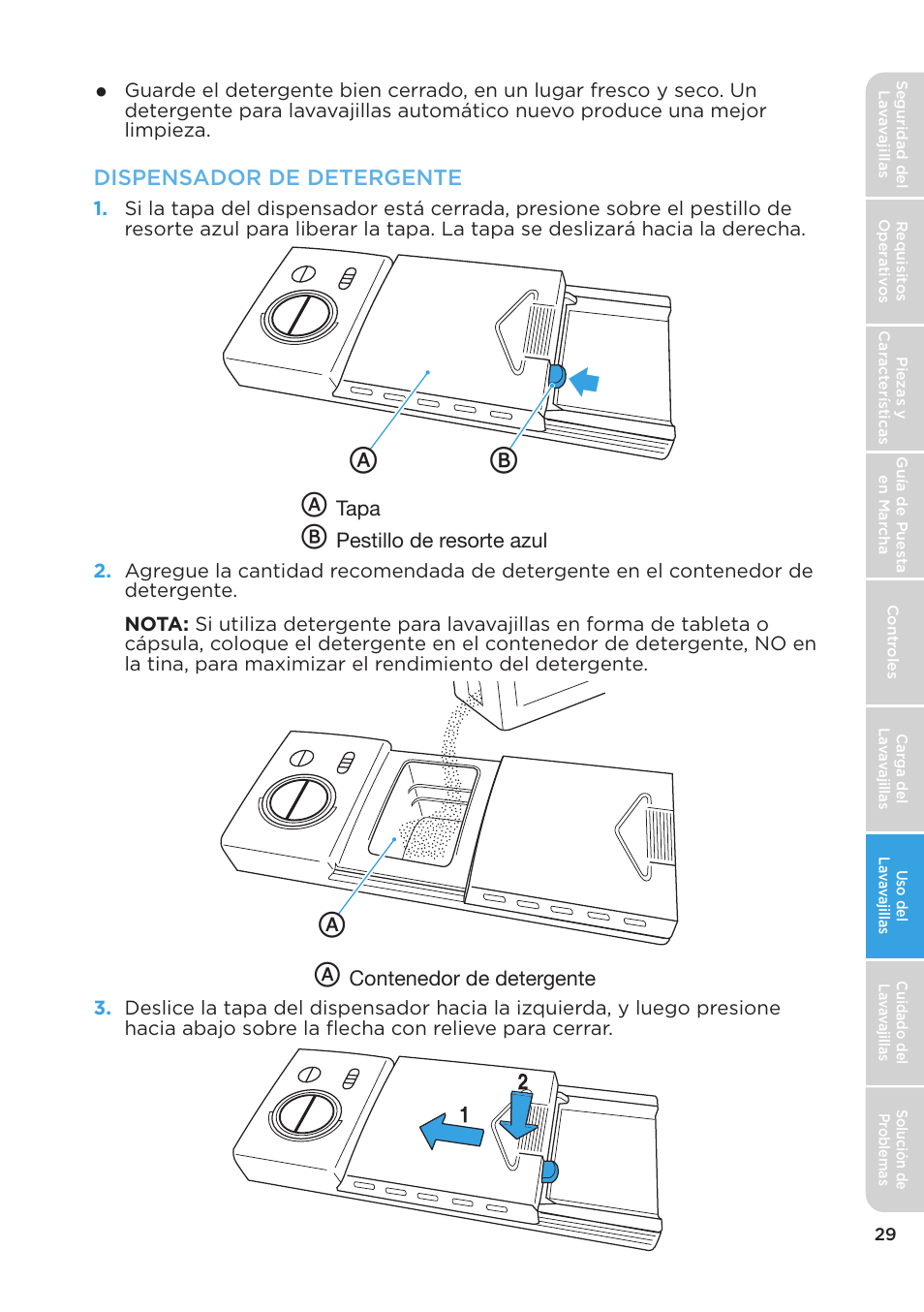 Dispensador de detergente | MIDEA MDT24H3AST User Manual | Page 119 / 136