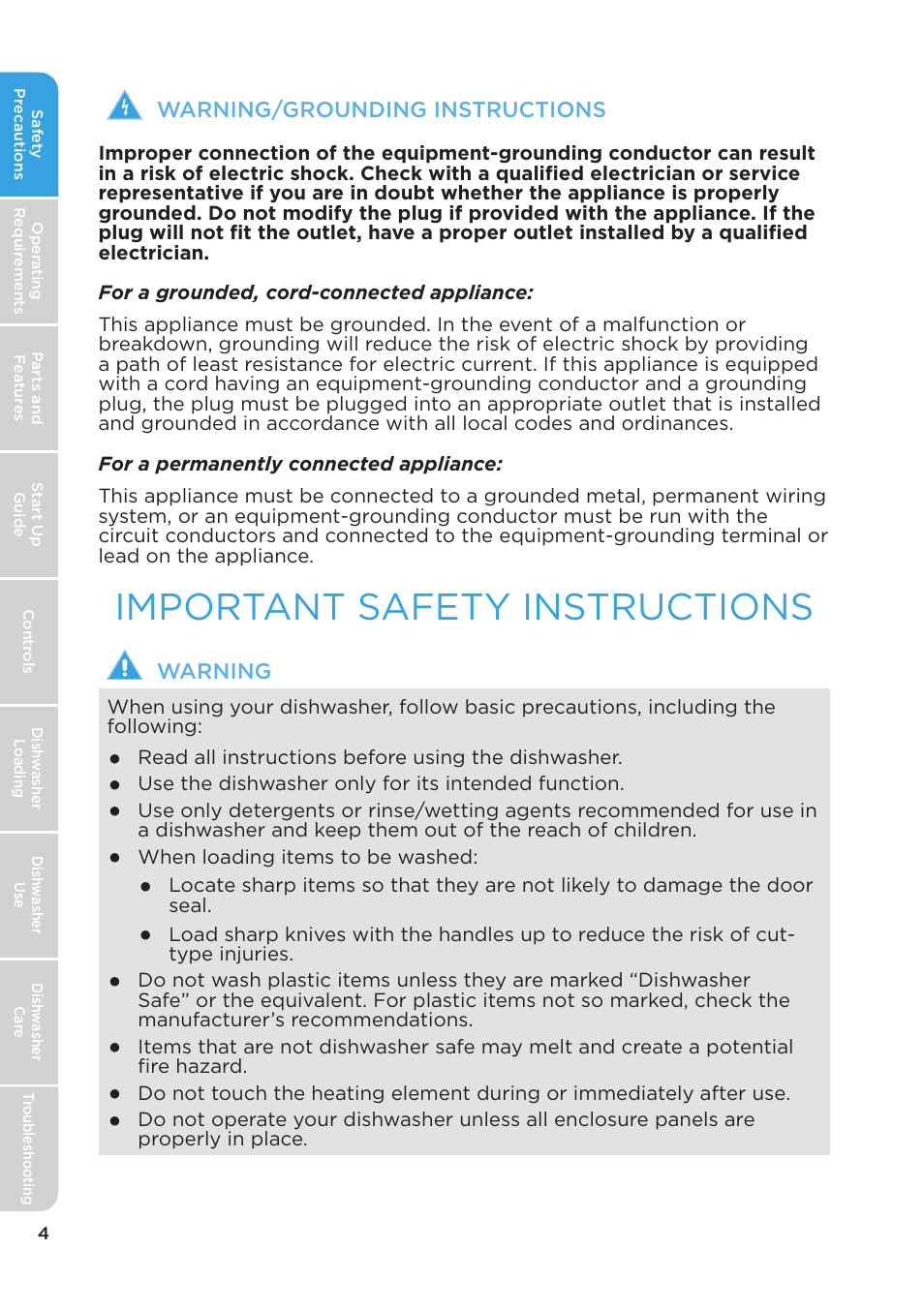 Important safety instructions | MIDEA MDT24H3AST User Manual | Page 4 / 136