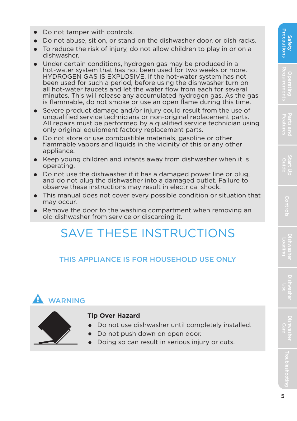 Save these instructions | MIDEA MDT24H3AST User Manual | Page 5 / 136