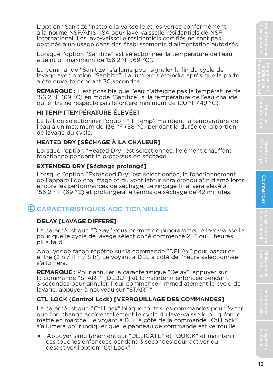 Caractéristiques additionnelles | MIDEA MDT24H3AST User Manual | Page 57 / 136