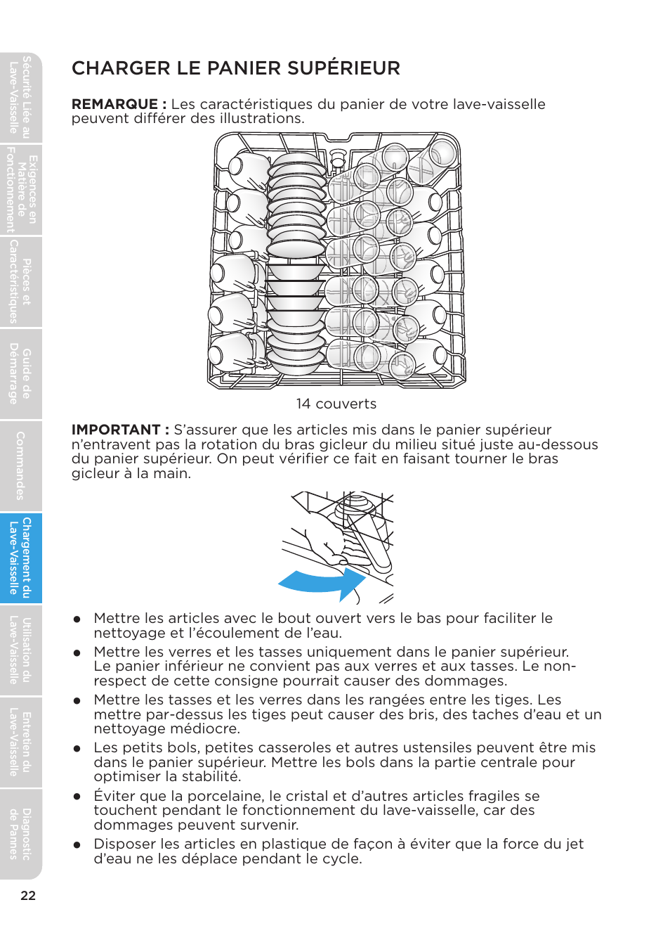 Charger le panier supérieur | MIDEA MDT24H3AST User Manual | Page 66 / 136