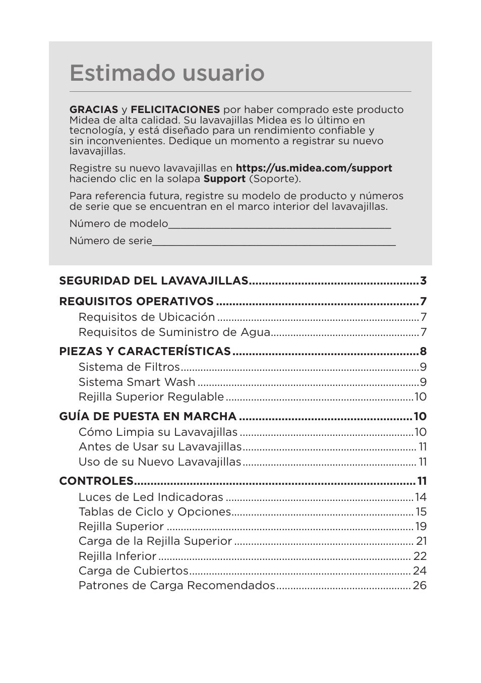 Estimado usuario | MIDEA MDT24H3AST User Manual | Page 92 / 136