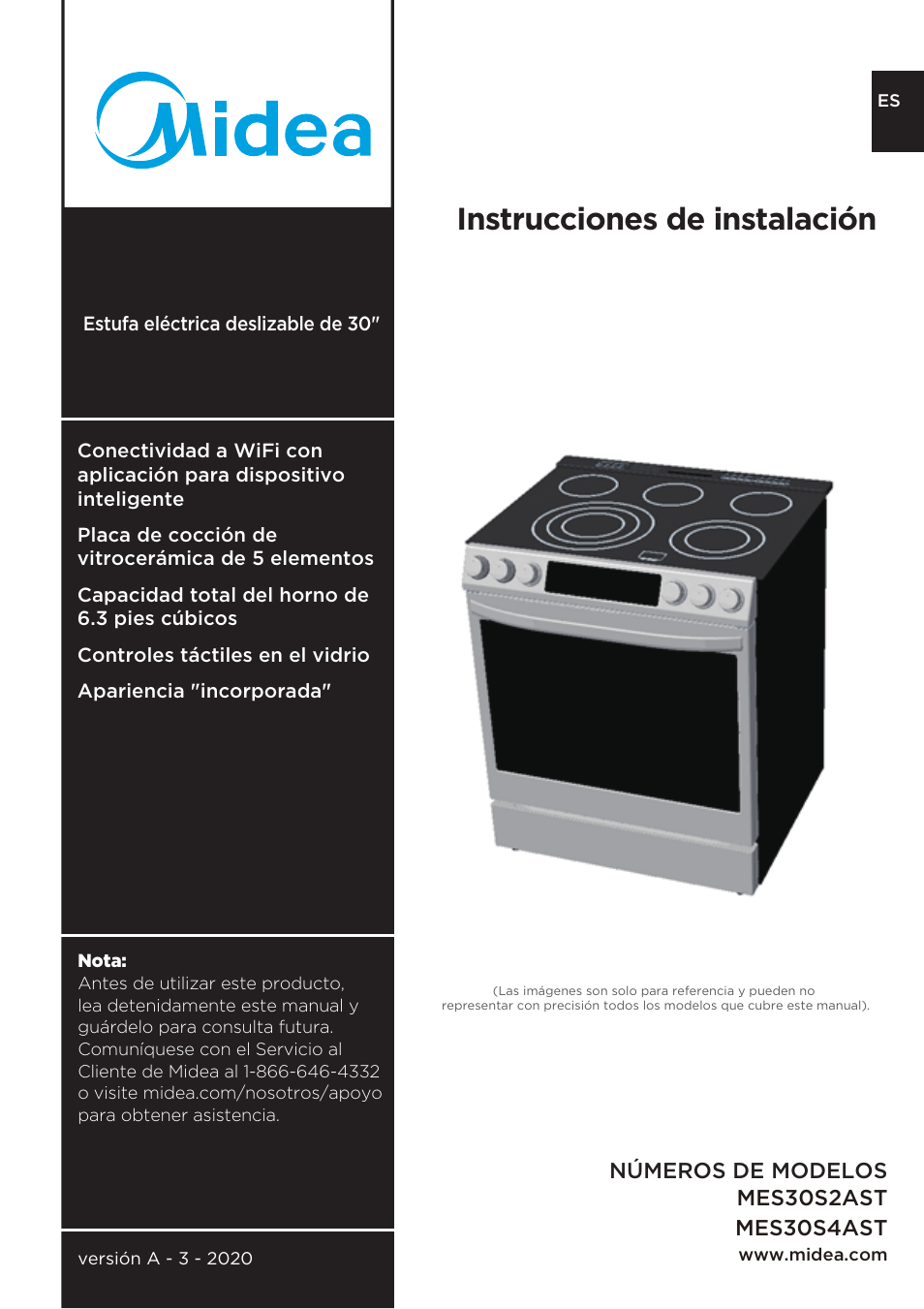 Instrucciones de instalación | MIDEA MES30S2AST User Manual | Page 33 / 96
