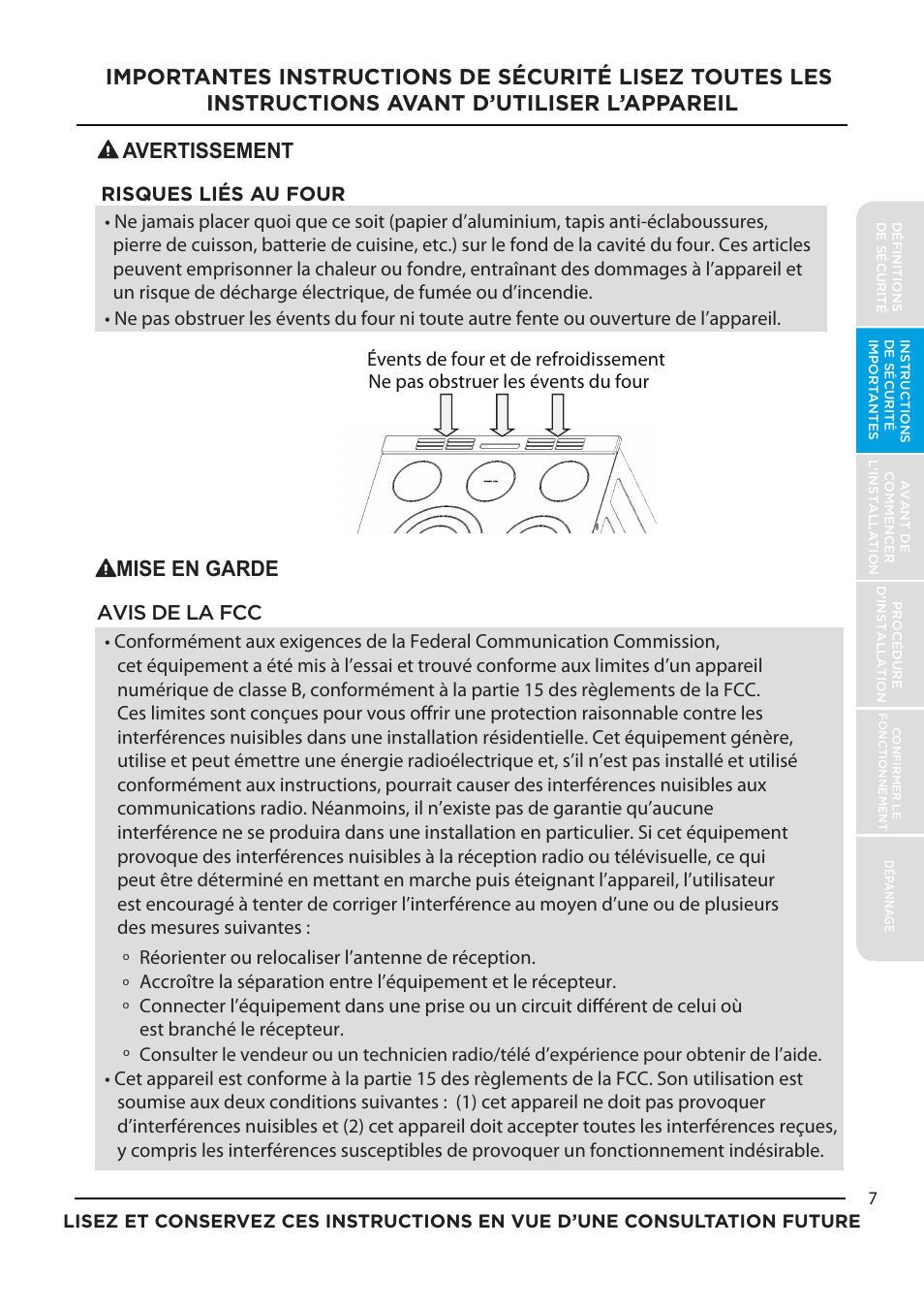 Avertissement, Mise en garde, Avis de la fcc | MIDEA MES30S2AST User Manual | Page 71 / 96
