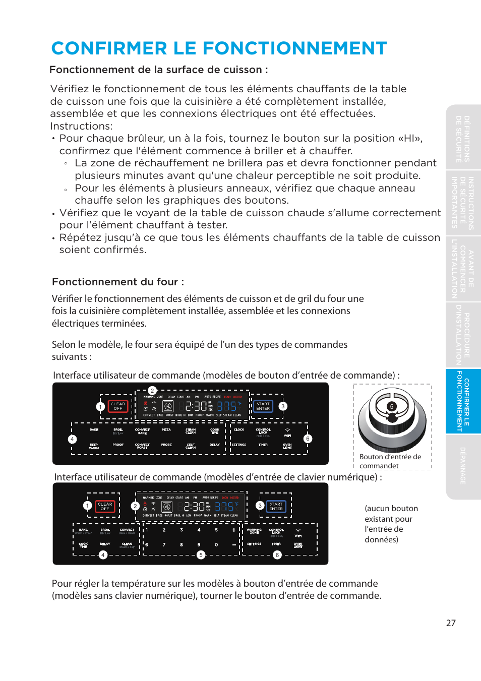 Confirmer le fonctionnement | MIDEA MES30S2AST User Manual | Page 91 / 96