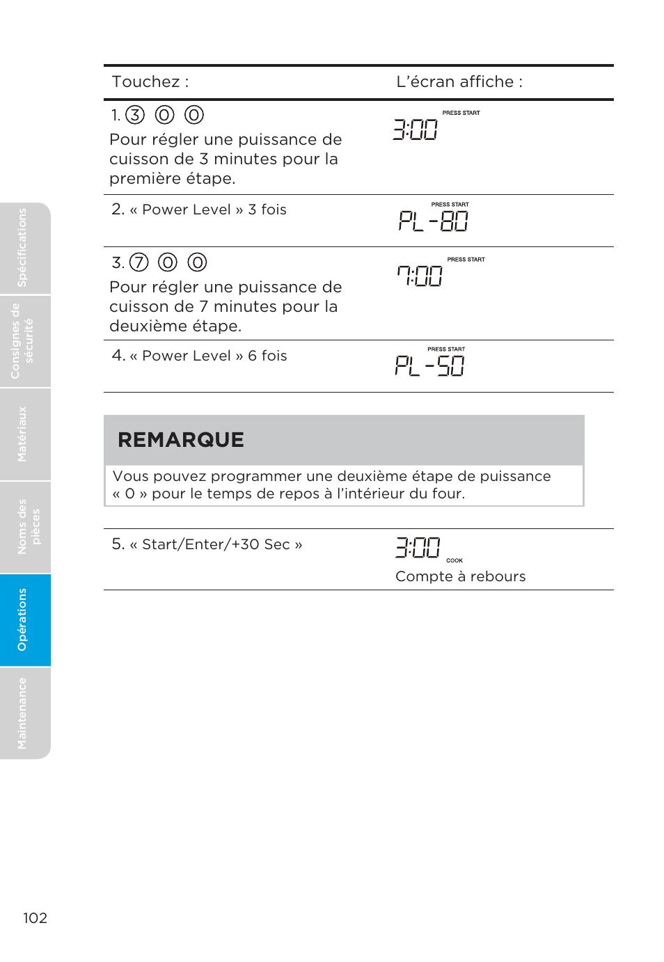 Remarque | MIDEA MMO19S3AST User Manual | Page 102 / 132