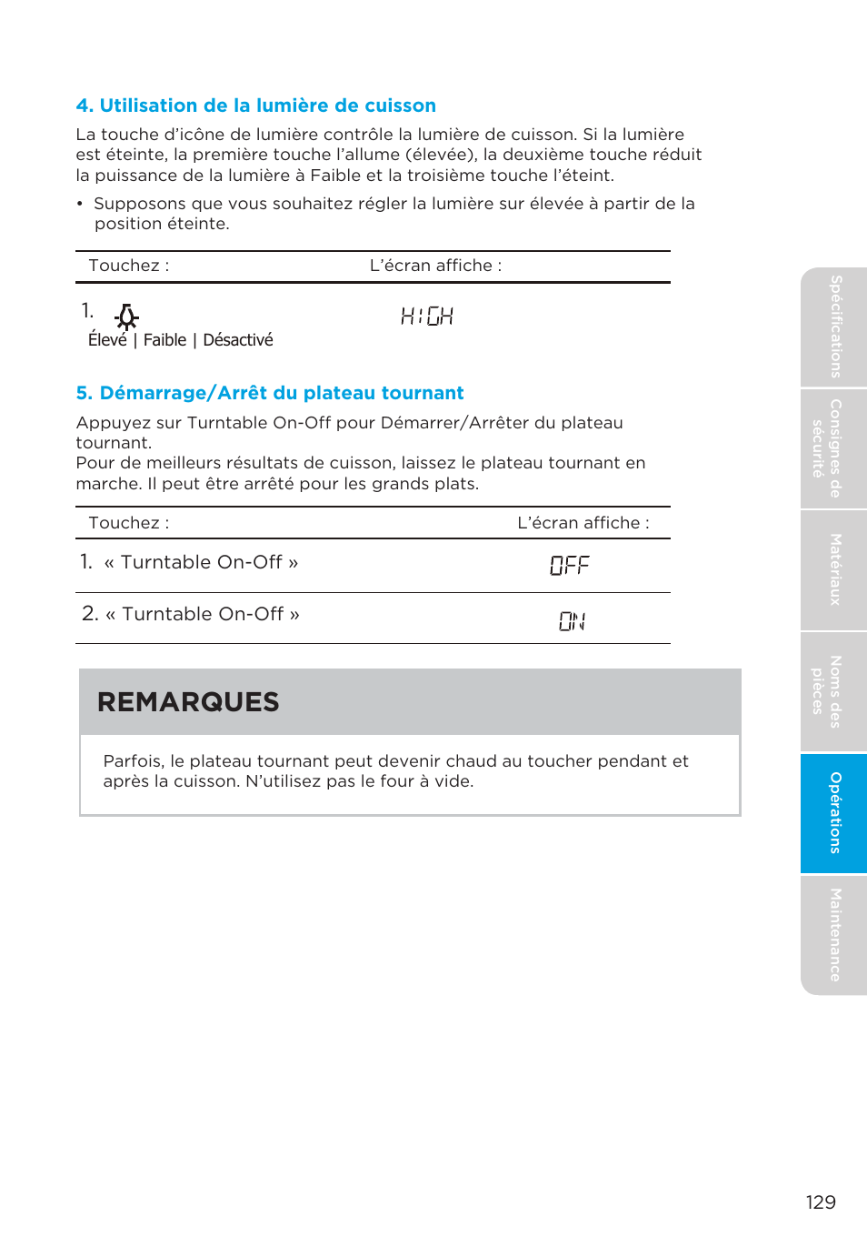 Remarques | MIDEA MMO19S3AST User Manual | Page 129 / 132