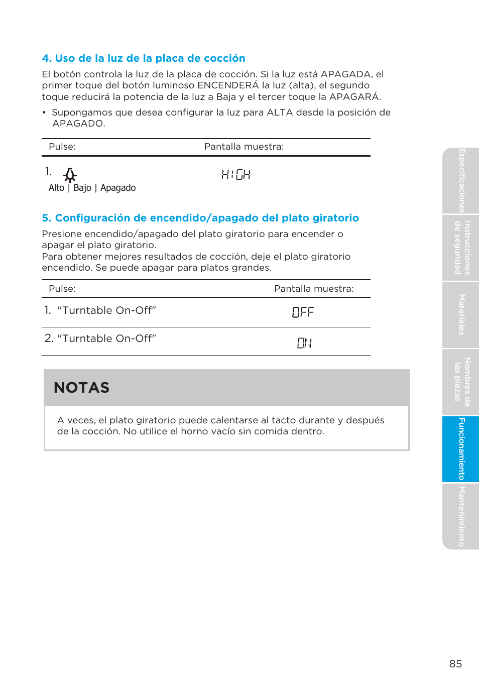 Notas | MIDEA MMO19S3AST User Manual | Page 85 / 132