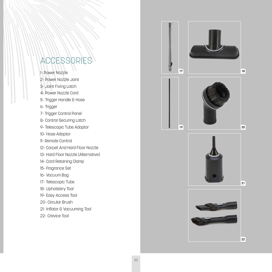 Accessories | İhlas Aura Roboclean User Manual | Page 11 / 28