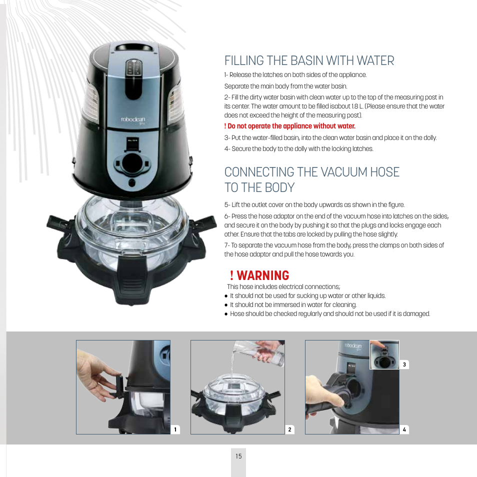 Warning | İhlas Aura Roboclean User Manual | Page 15 / 28