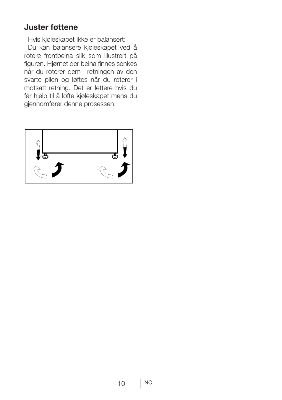 Juster føttene | GRAM KS 3265-93/1 User Manual | Page 29 / 94