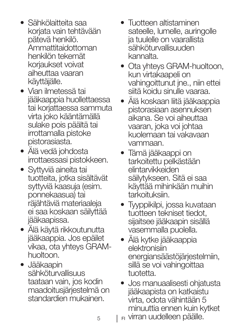 GRAM KS 3265-93/1 User Manual | Page 60 / 94