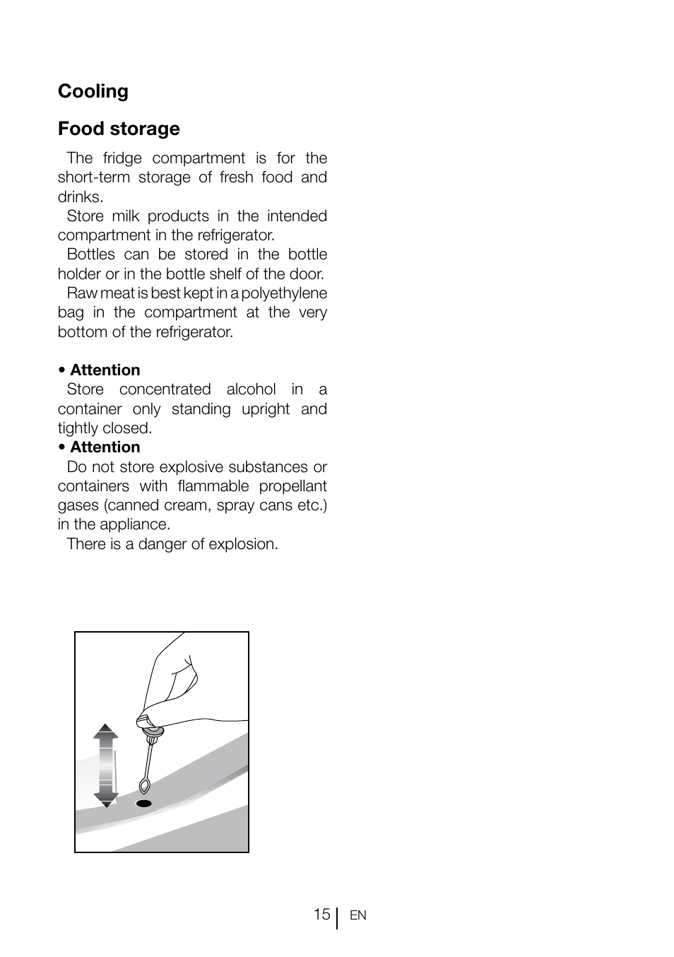 Cooling food storage | GRAM KS 3135-90/1 User Manual | Page 87 / 110