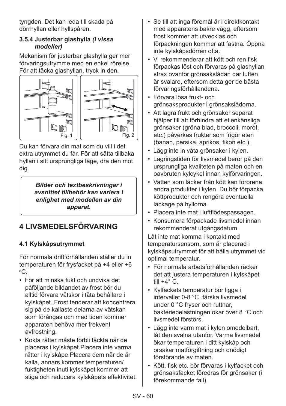 4 livsmedelsförvaring | GRAM 49SK 4186 F User Manual | Page 61 / 112