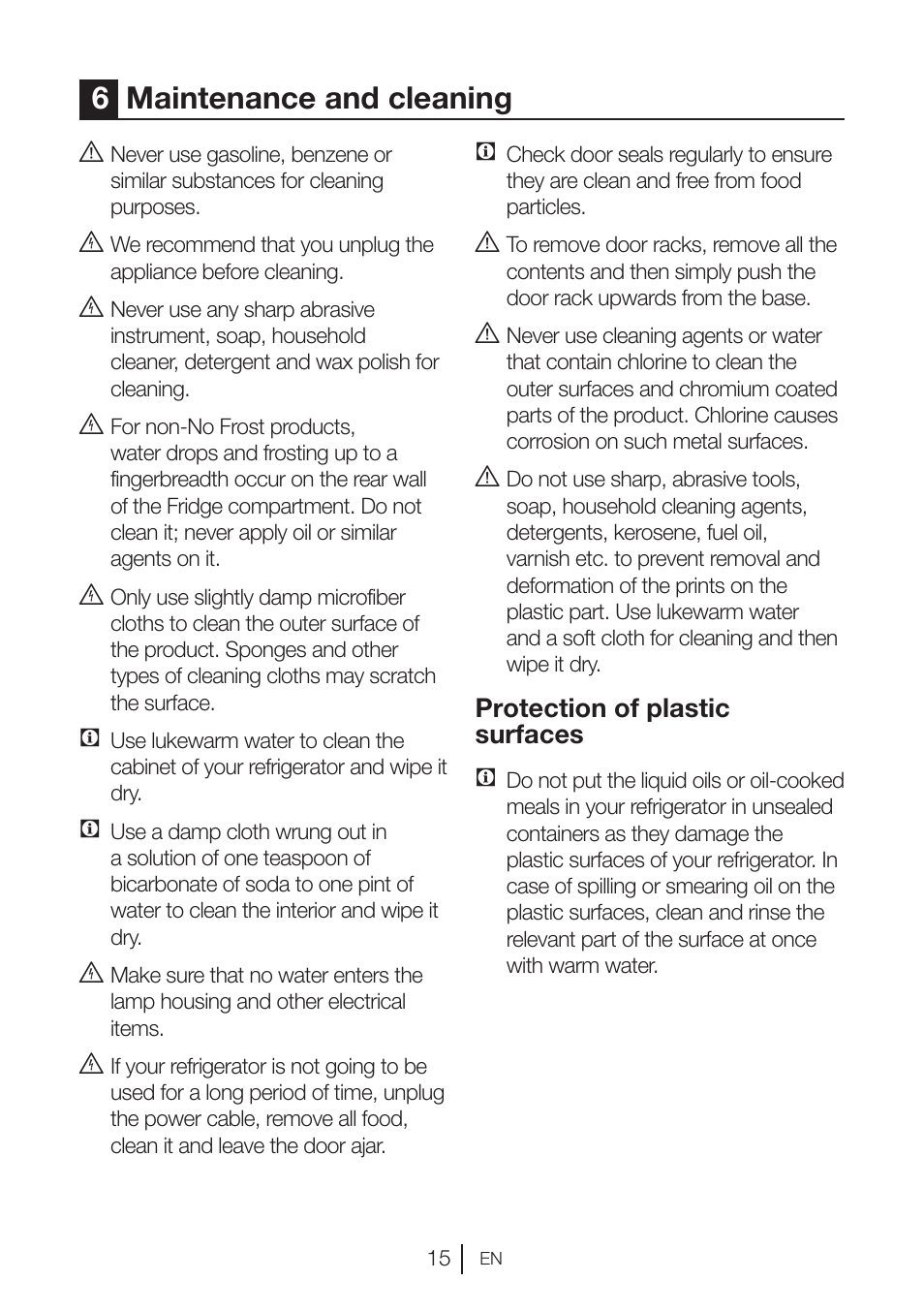 6maintenance and cleaning | GRAM KSU 3136-50/1 User Manual | Page 90 / 113