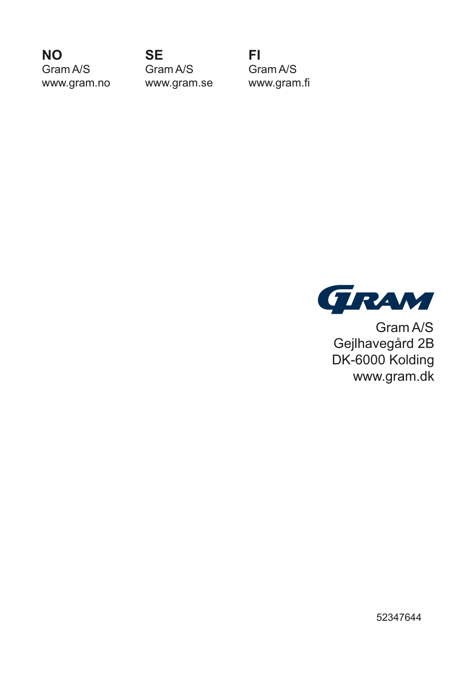 GRAM FS 481864 N (v)/1 User Manual | Page 122 / 122
