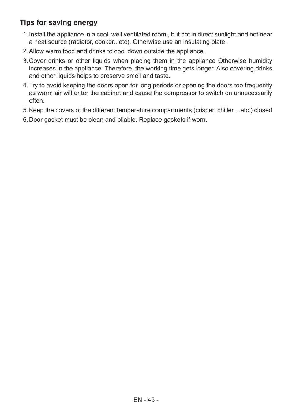 GRAM FS 481864 N (v)/1 User Manual | Page 46 / 122