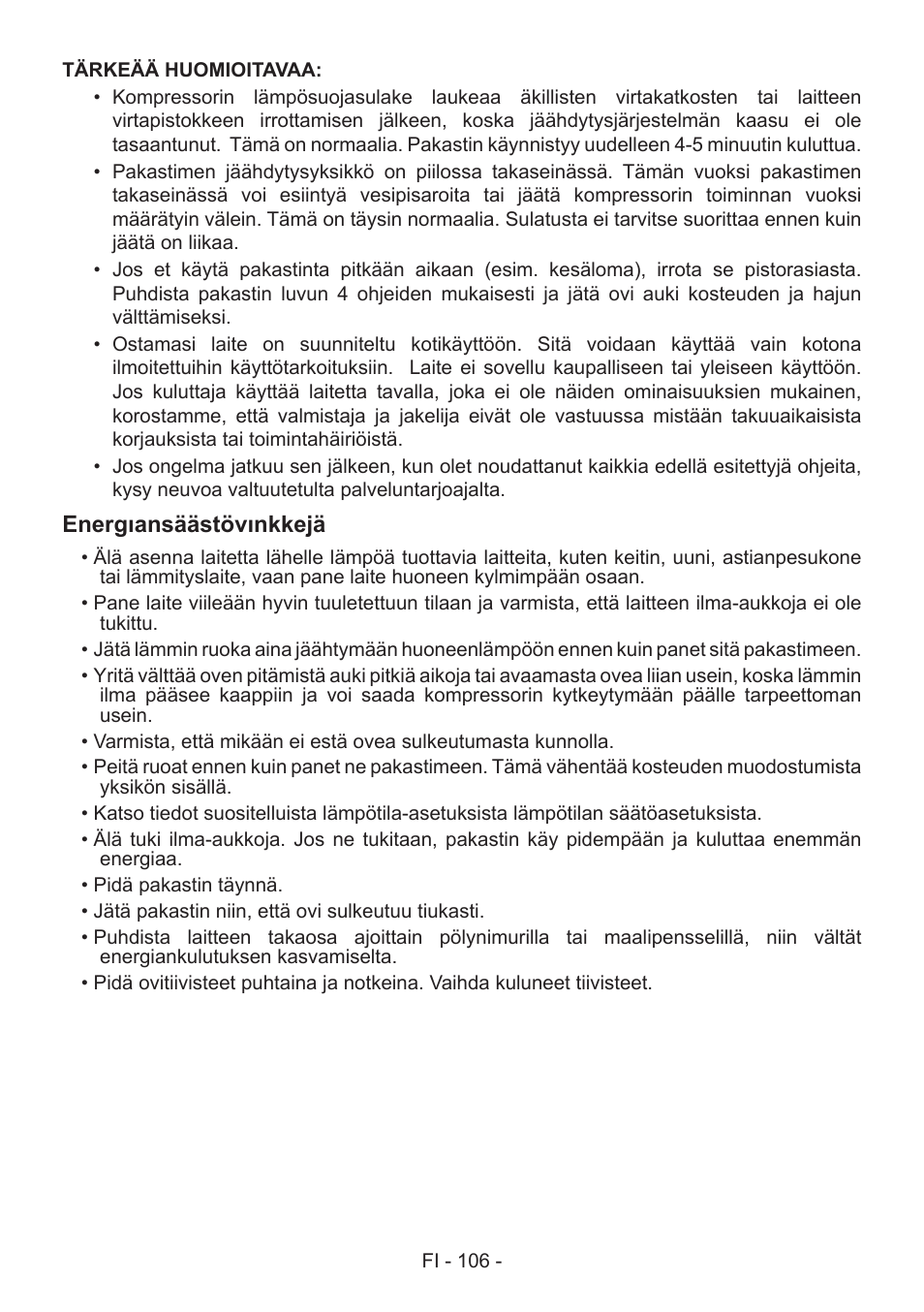 GRAM FS 441862 N (v)/1 User Manual | Page 108 / 112