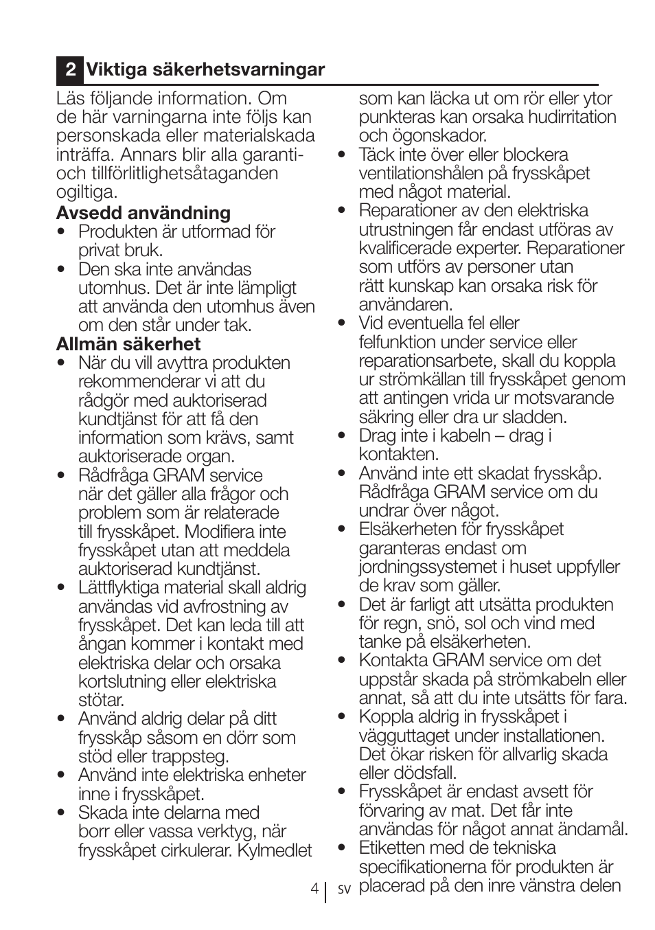 GRAM FS 3215-93/1 User Manual | Page 34 / 75