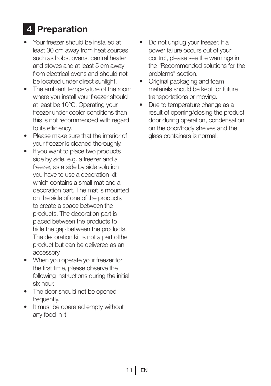 4preparation | GRAM FS 3215-93/1 User Manual | Page 70 / 75