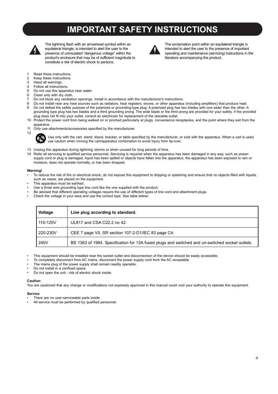 Important safety instructions | Dynaudio BM12S User Manual | Page 3 / 22