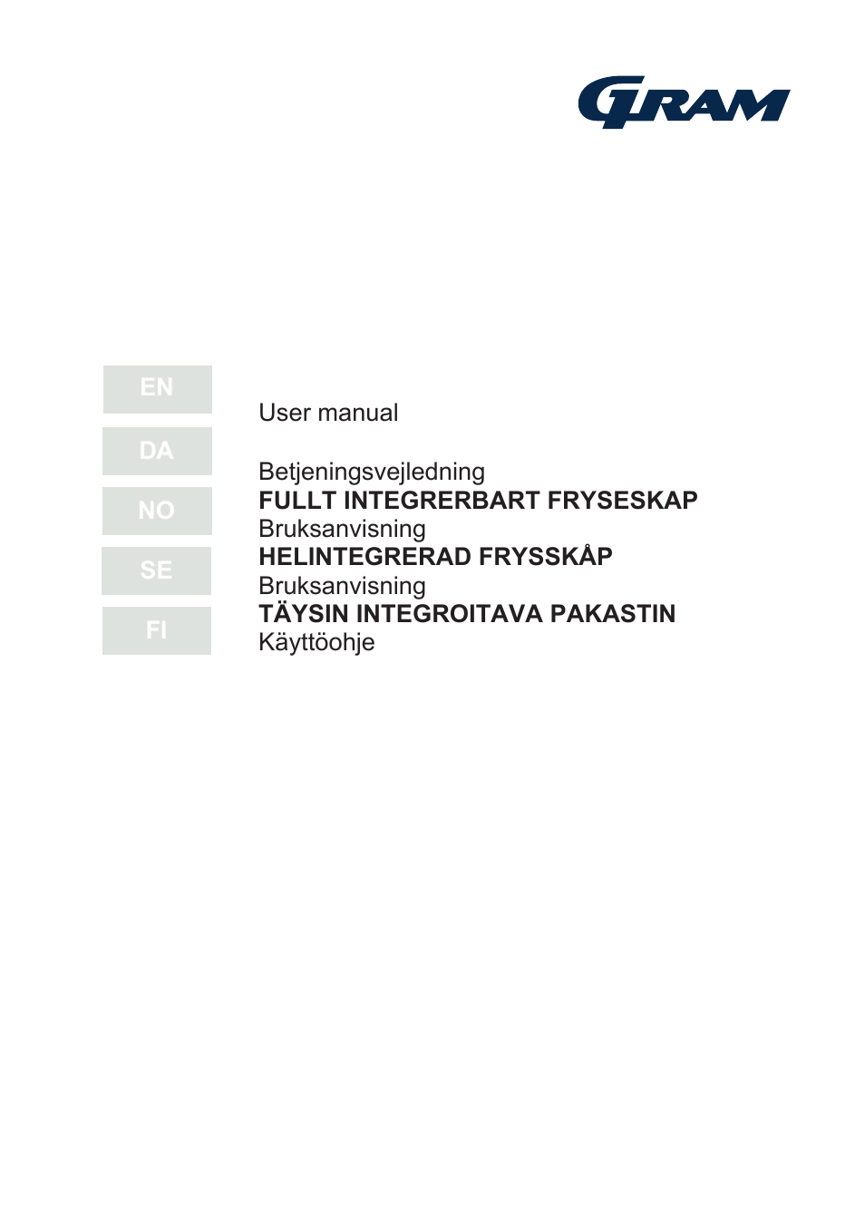 GRAM FSI 401754 N/1 User Manual | 123 pages