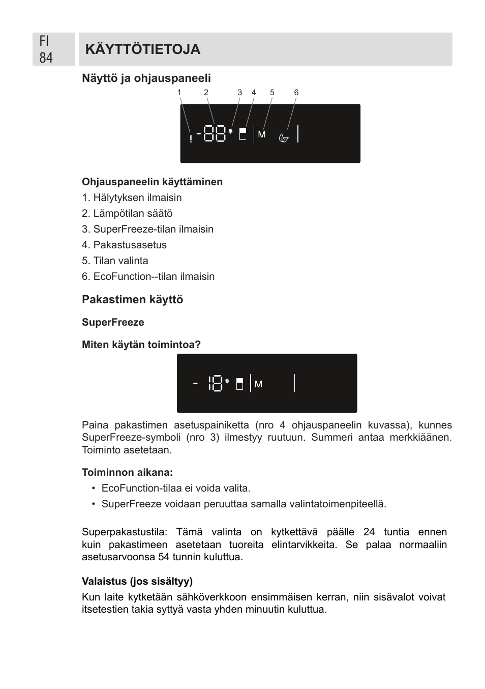 Fi 84 käyttötietoja | GRAM FSI 401754 N/1 User Manual | Page 84 / 123