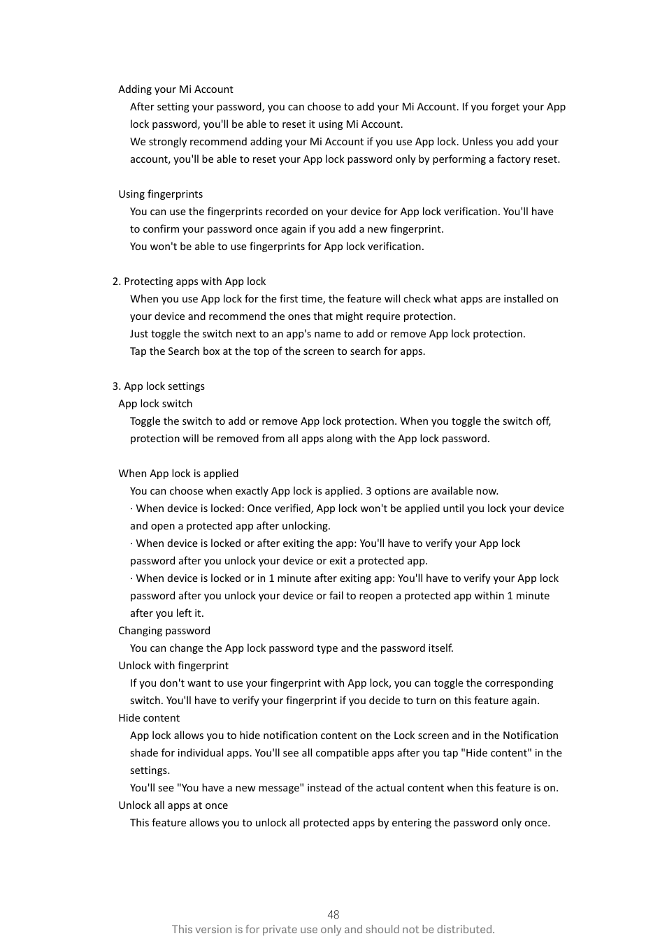 Xiaomi Phone Generic User Manual | Page 49 / 54