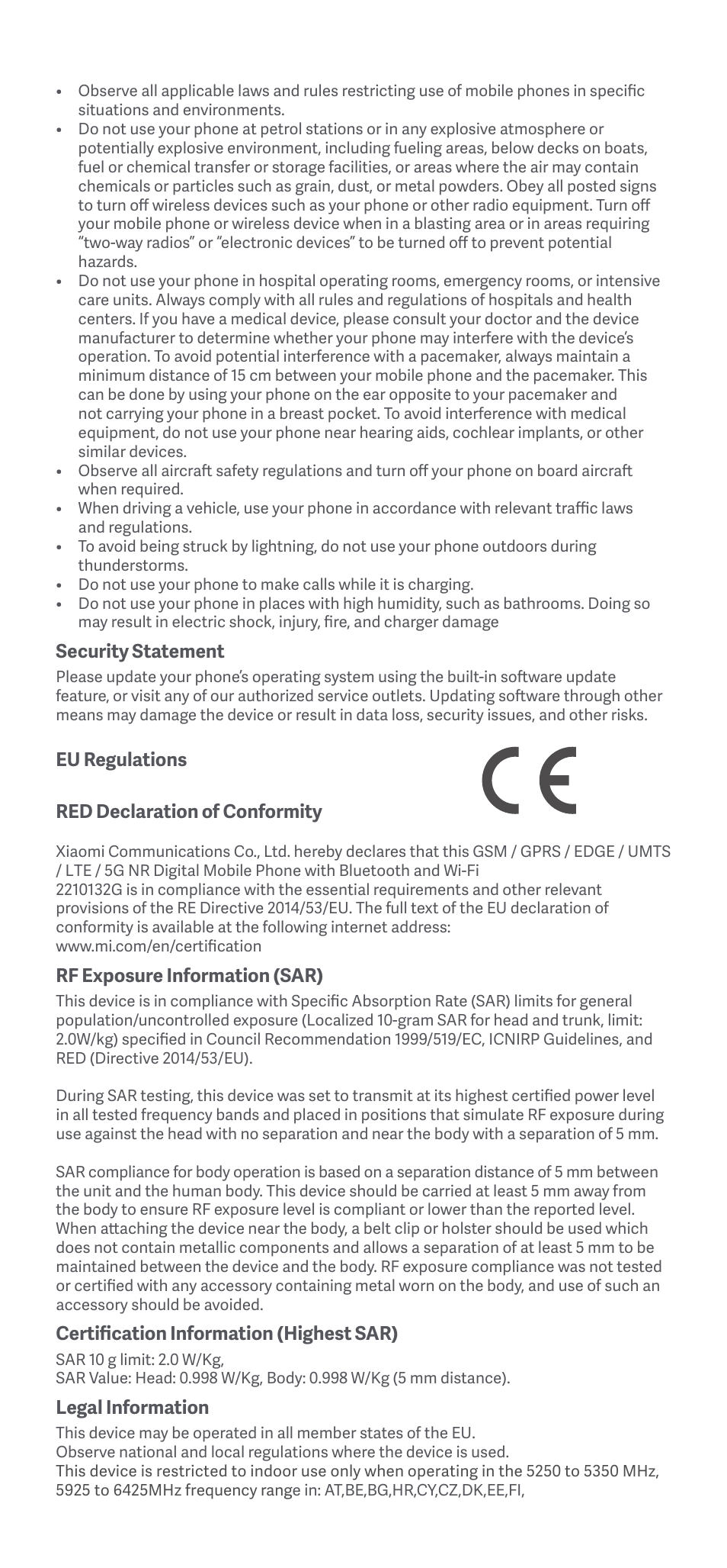 Xiaomi 13 Pro User Manual | Page 3 / 16