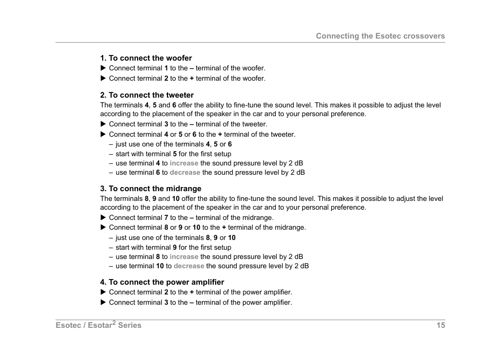 Dynaudio SERIES 2 ESOTEC User Manual | Page 15 / 16