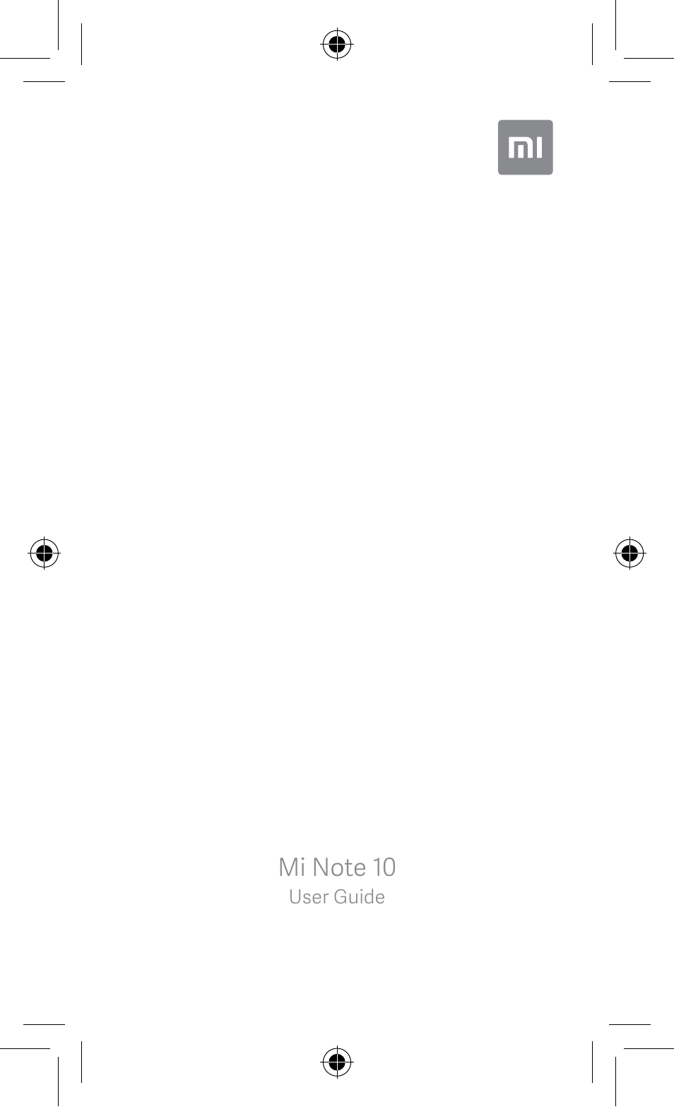 Xiaomi Mi Note 10 User Manual | 8 pages