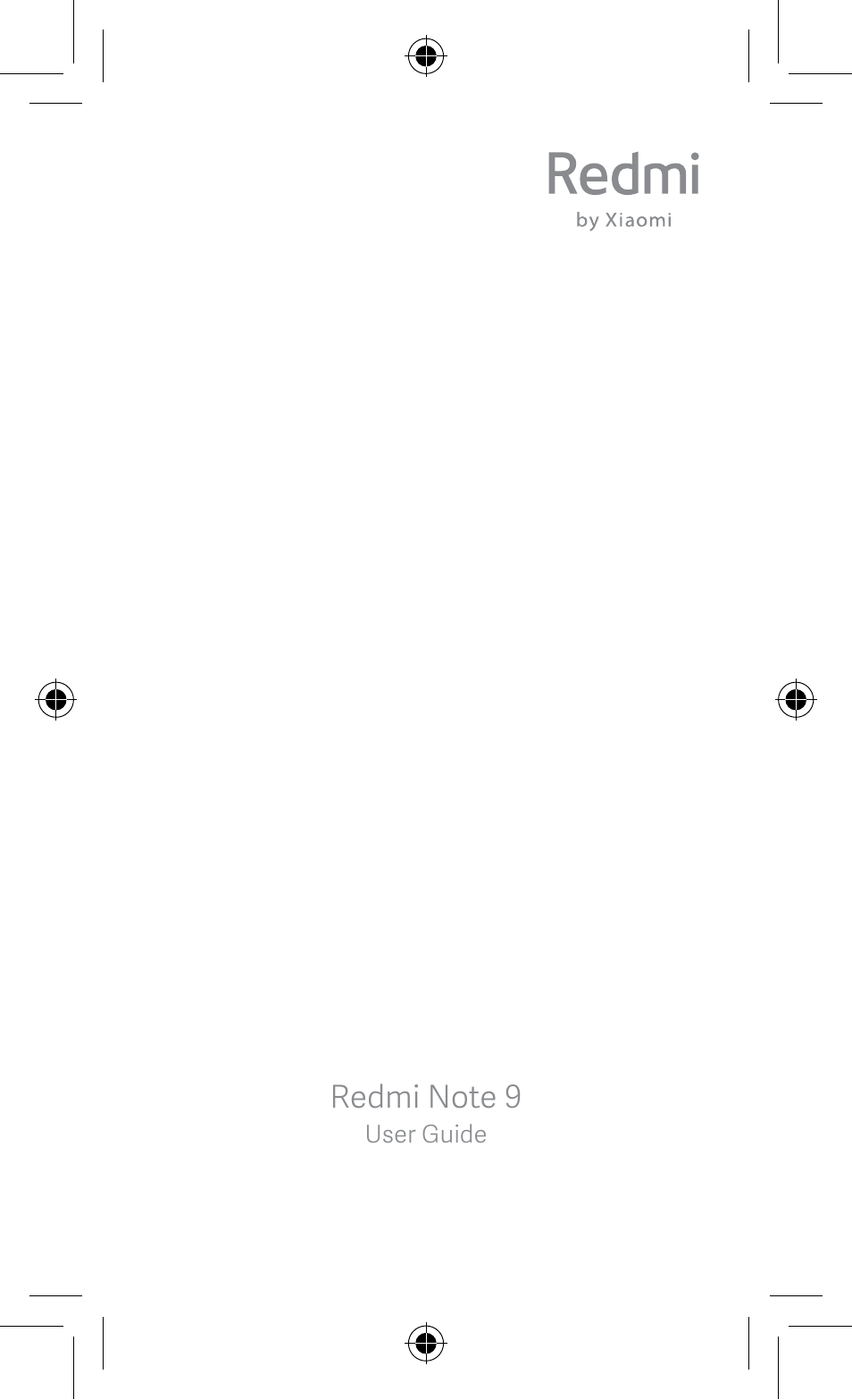 Xiaomi Redmi Note 9 User Manual | 8 pages