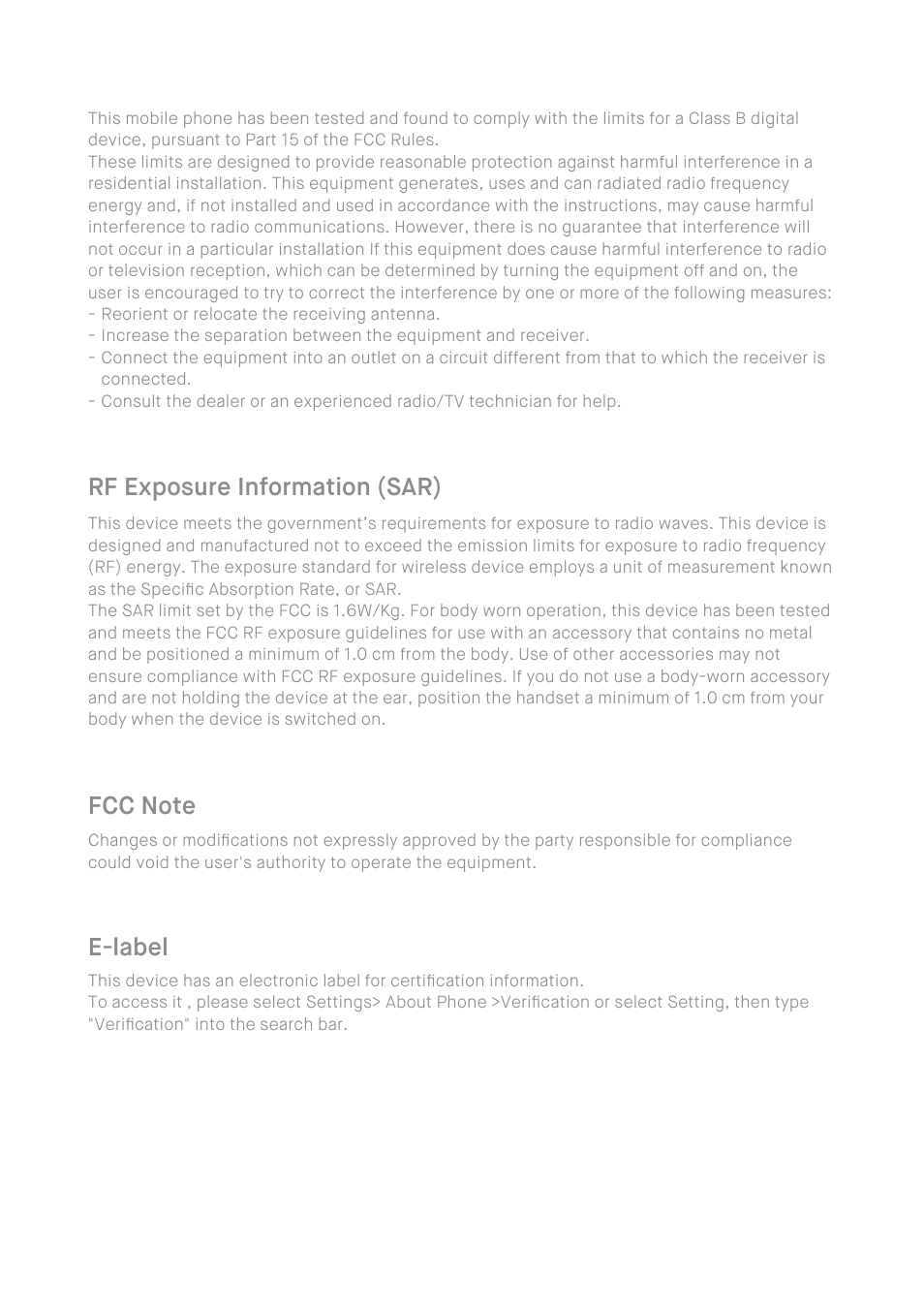 E-label | Xiaomi Redmi Note 6 Pro User Manual | Page 7 / 8