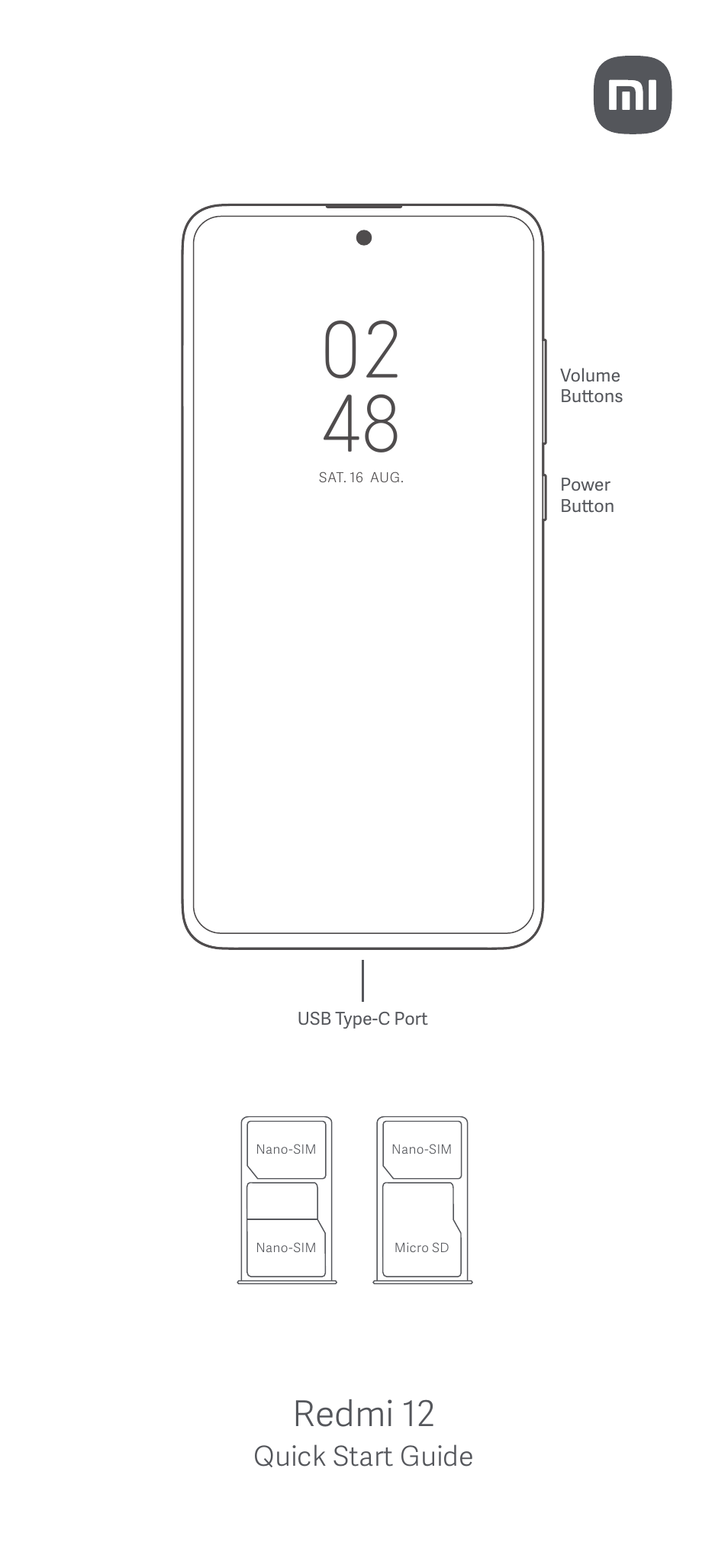 Xiaomi Redmi 12 User Manual | 16 pages