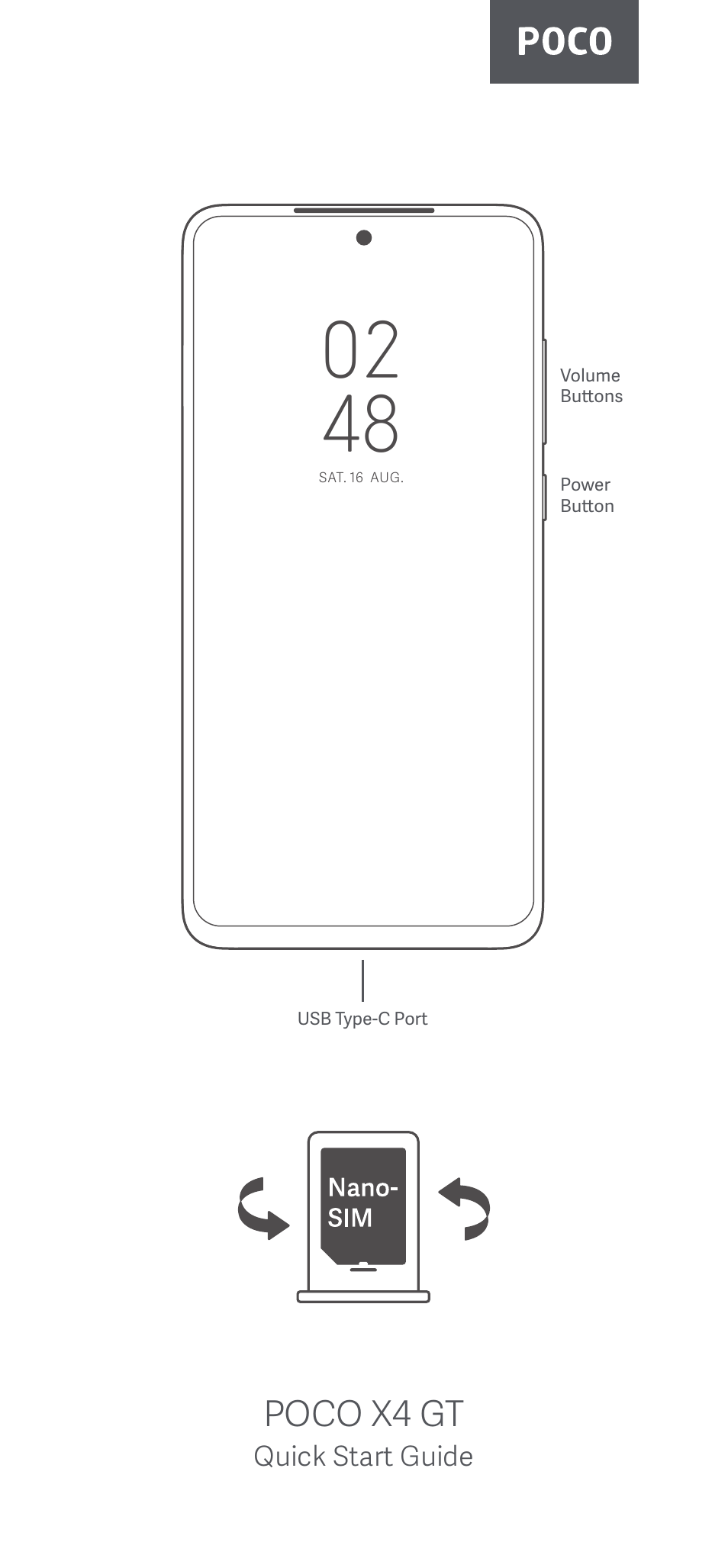 Xiaomi POCO X4 GT User Manual | 16 pages