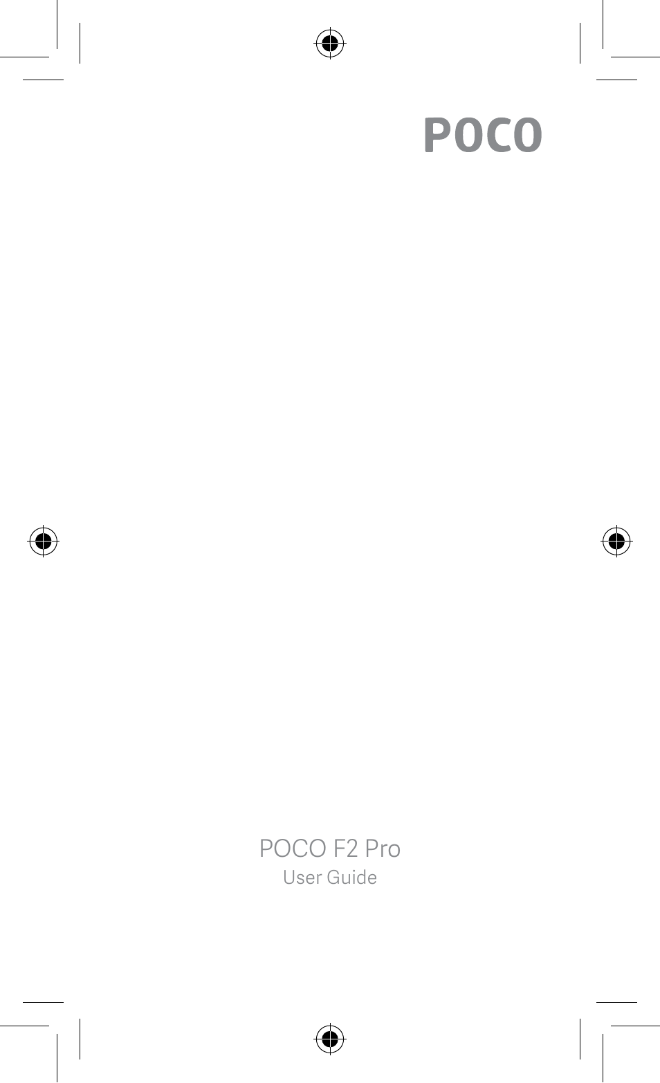 Xiaomi POCO F2 Pro User Manual | 8 pages