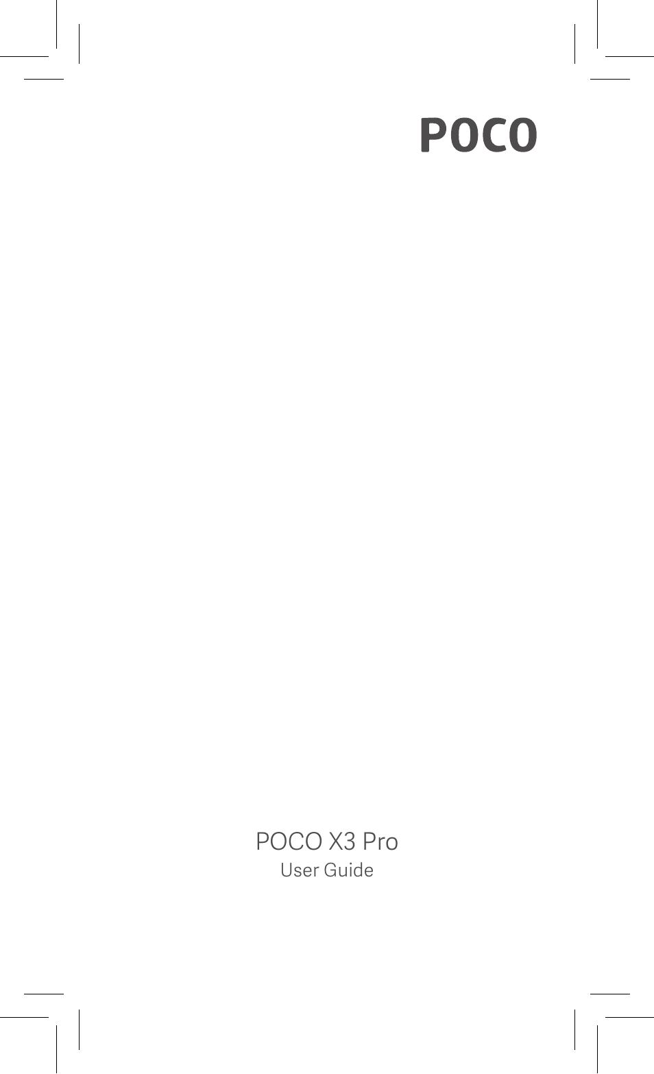 Xiaomi POCO X3 Pro User Manual | 25 pages