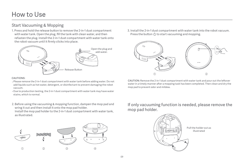 How to use | Xiaomi Robot Vacuum E10 User Manual | Page 10 / 438