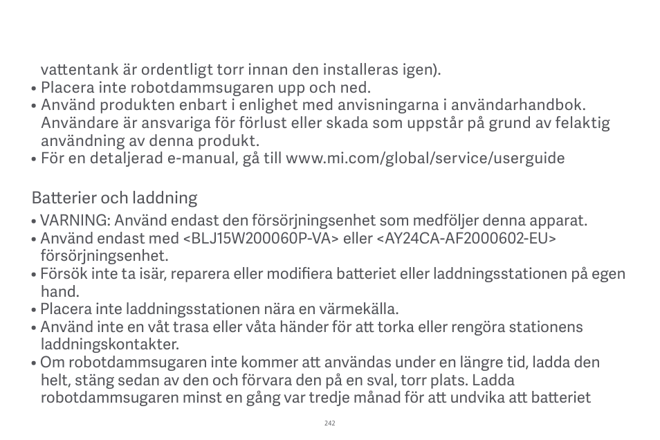 Xiaomi Robot Vacuum E10 User Manual | Page 243 / 438