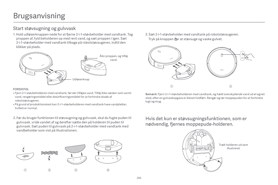 Brugsanvisning | Xiaomi Robot Vacuum E10 User Manual | Page 285 / 438